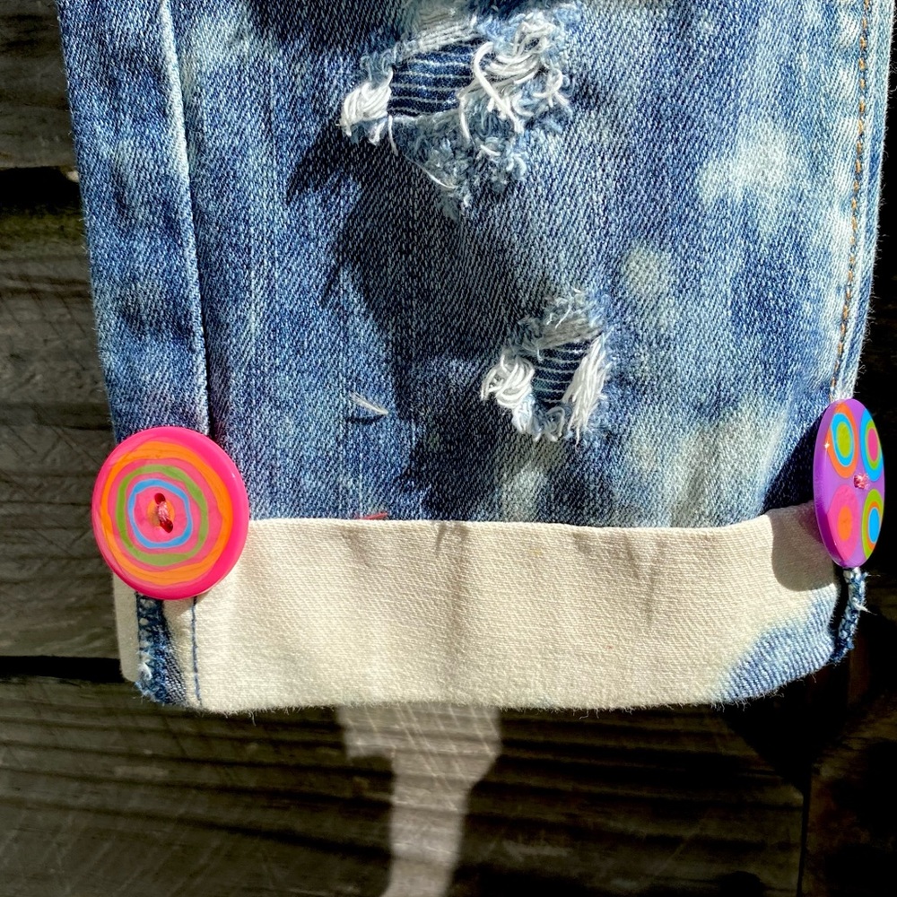 American Eagle Stretch Custom Designed Jeans Sz4 - image 5